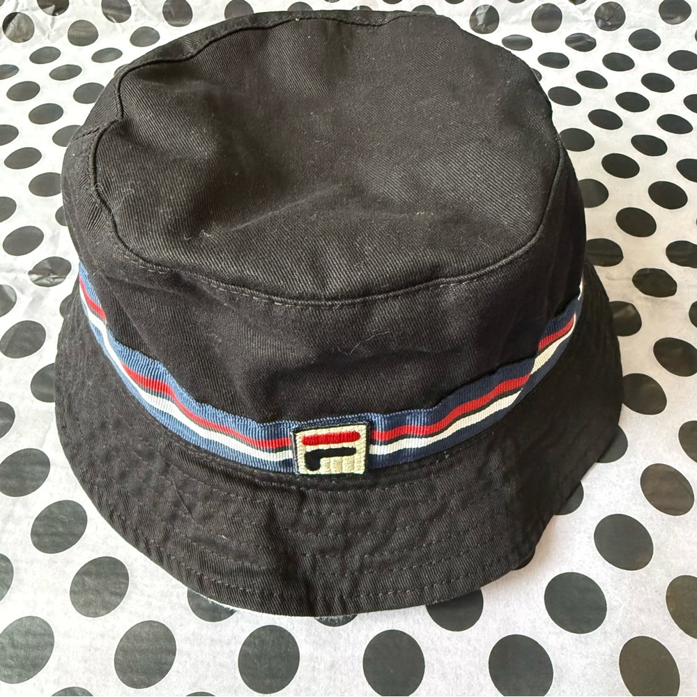 Fila Black Bucket Hat Sporty Style